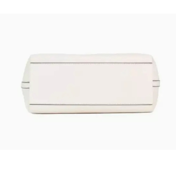 New Michael Kors Jet Set Medium Front Zip Chain Tote Pebble Leather Light Cream - Picture 3 of 3